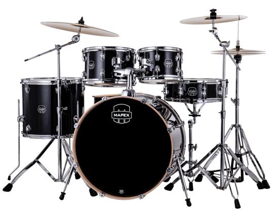Mapex Venus Stage in Black Galaxy Sparkle #VH mit Zildjian Beckenset 