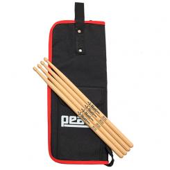 Stickpack - Sticktasche Peace mit 2 Paar 5B Sdrums Sticks 